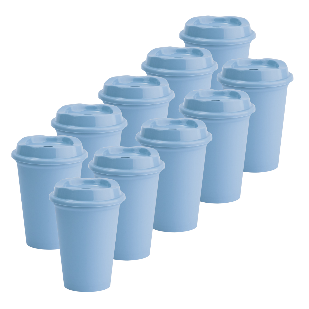 Kit de 10 Vasos STAR 12 OZ con tapa cafetera