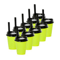 Kit de 10 Vasos MOON 16 OZ tapa y popote ancho