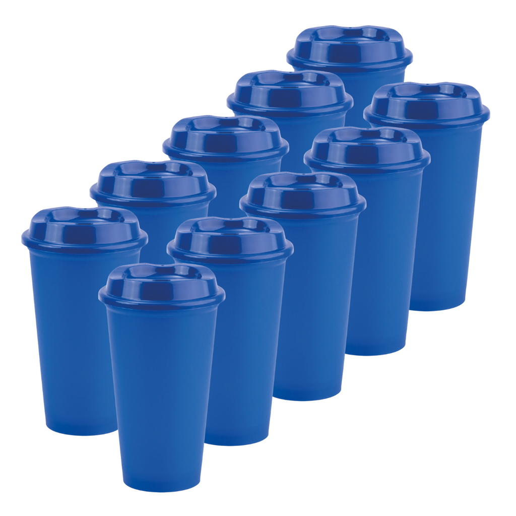 Kit de 10 Vasos STAR 16 OZ con tapa cafetera
