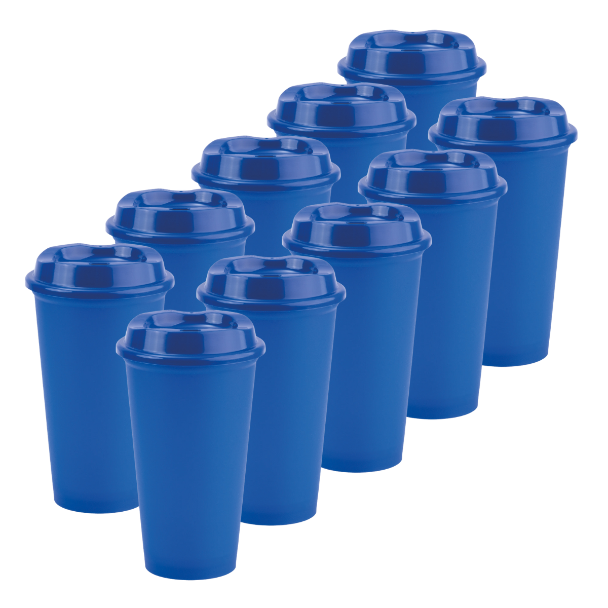 Kit de 10 Vasos STAR 16 OZ con tapa cafetera