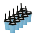 Kit de 10 Vasos MOON 16 OZ tapa y popote ancho