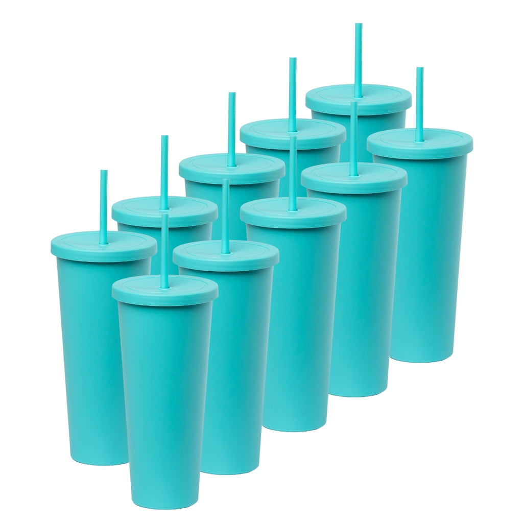 Kit de 10 Vasos ROCKET 34 OZ tapa giratoria y popote