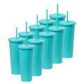 Kit de 10 Vasos ROCKET 34 OZ tapa giratoria y popote