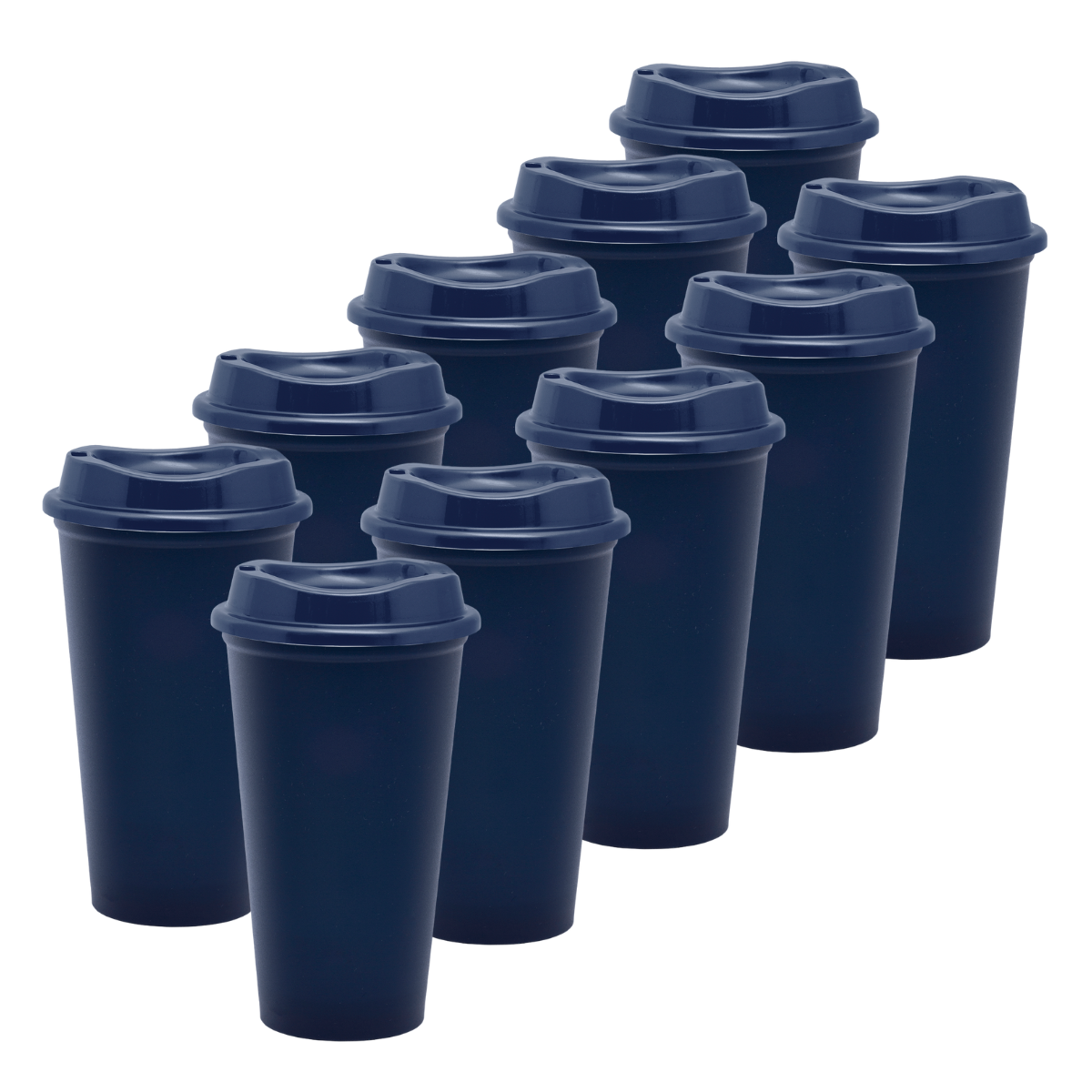 Kit de 10 Vasos STAR 16 OZ con tapa cafetera