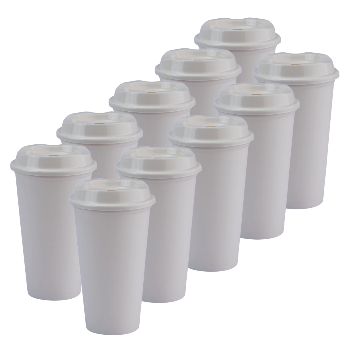 Kit de 10 Vasos STAR 16 OZ con tapa cafetera