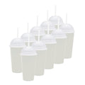 Kit de 10 Vasos SATURN 16 OZ tapa domo y popote