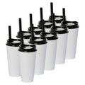 Kit de 10 Vasos MOON 24 OZ tapa y popote ancho