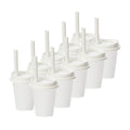 Kit de 10 Vasos MOON 16 OZ tapa y popote ancho