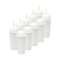 Kit de 10 Vasos SATURN 20 OZ tapa domo y popote