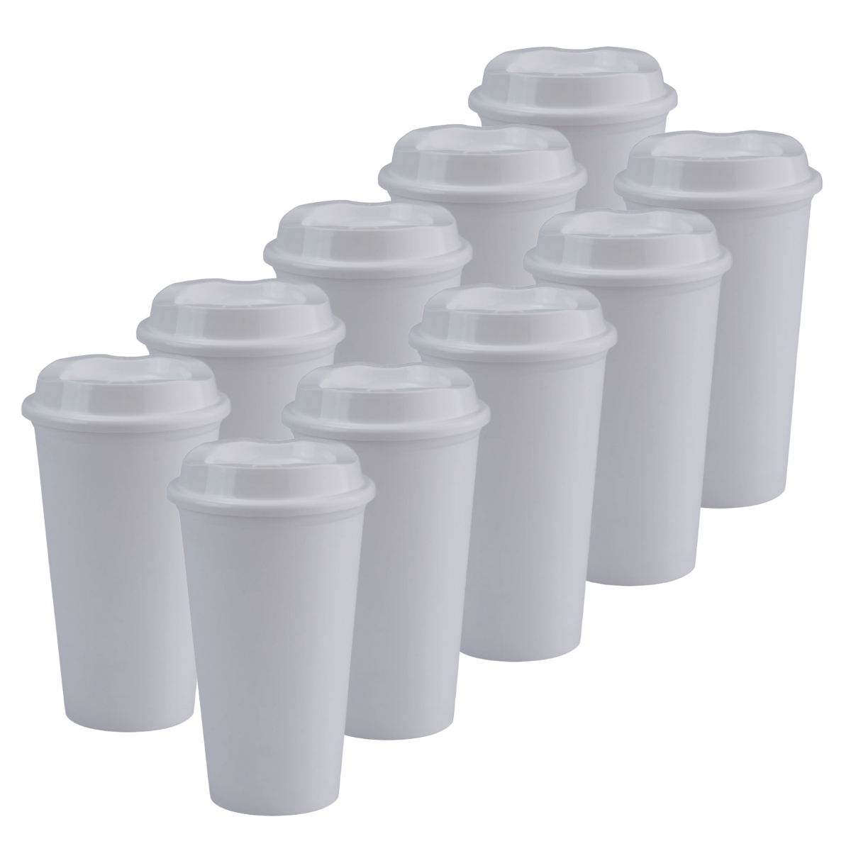 Kit de 10 Vasos STAR 16 OZ con tapa cafetera