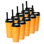 Kit de 10 Vasos MOON 24 OZ tapa y popote ancho