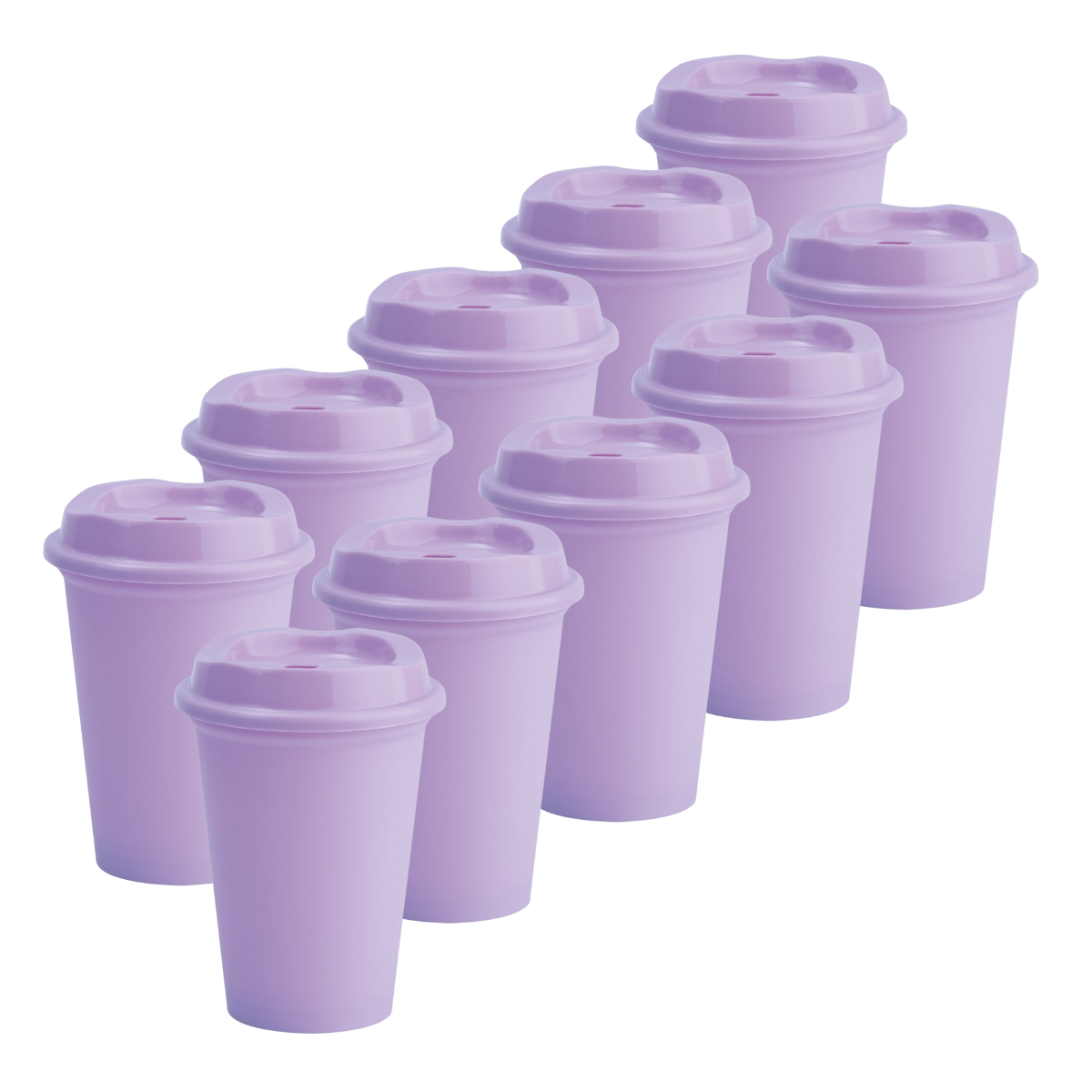 Kit de 10 Vasos STAR 12 OZ con tapa cafetera