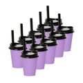 Kit de 10 Vasos MOON 16 OZ tapa y popote ancho