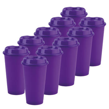 Kit de 10 Vasos STAR 16 OZ con tapa cafetera