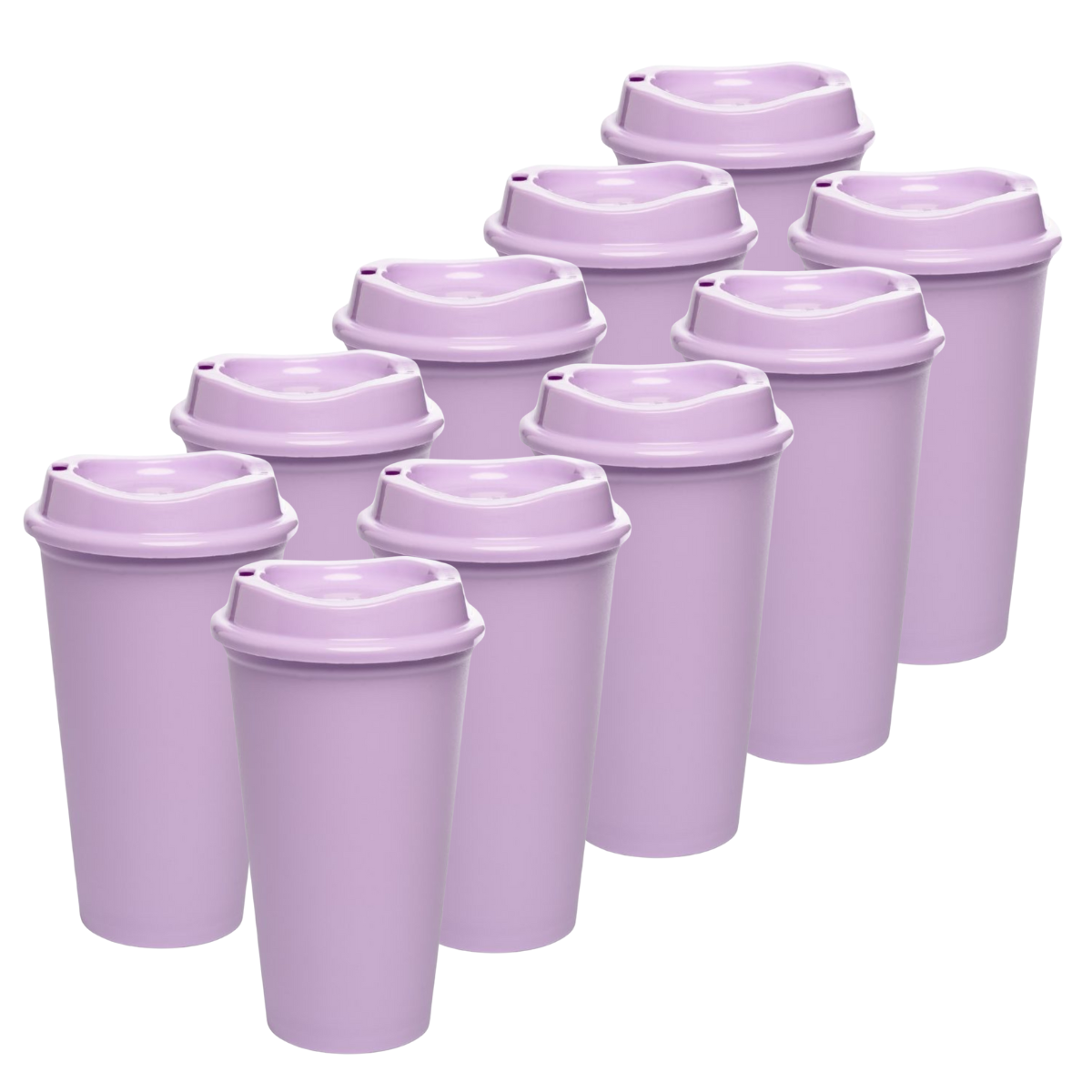 Kit de 10 Vasos STAR 16 OZ con tapa cafetera