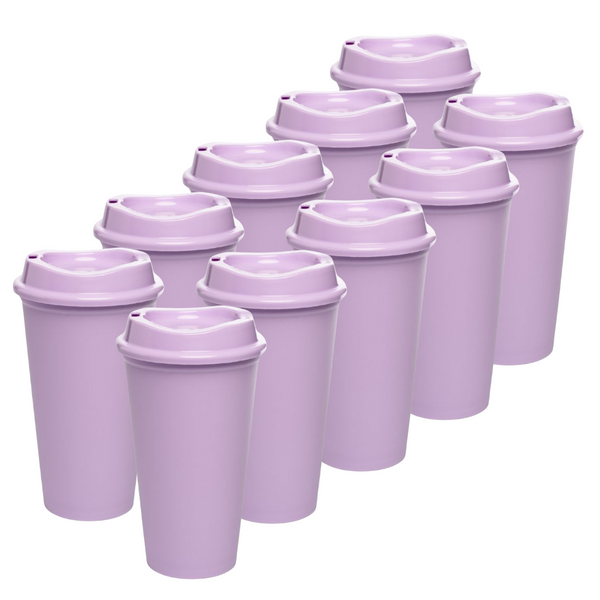 Kit de 10 Vasos STAR 16 OZ con tapa cafetera