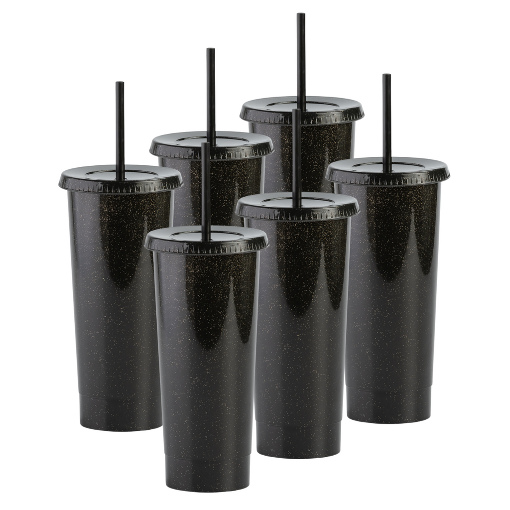 Kit de 6 Vasos STELLAR 34 OZ tapa plana y popote