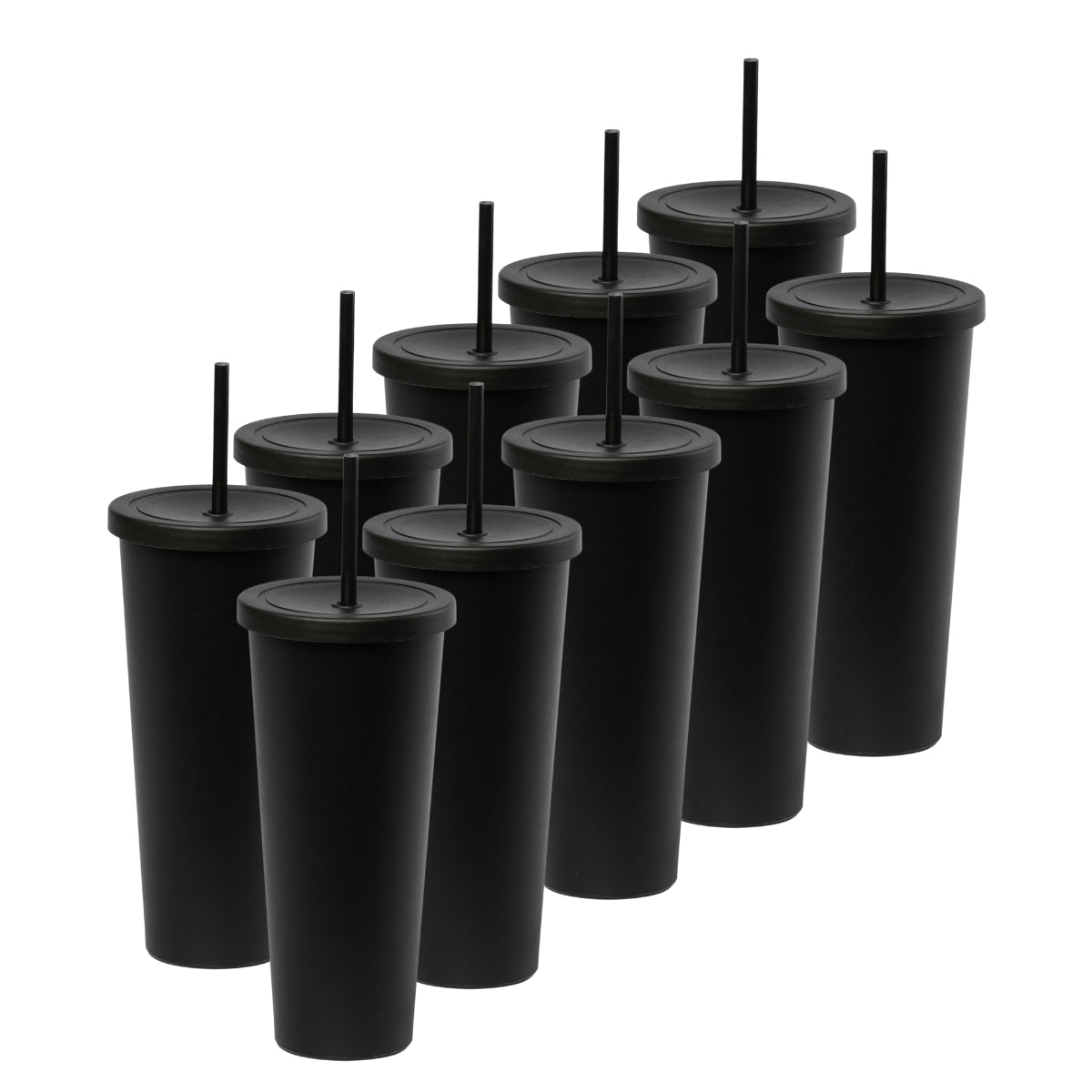 Kit de 10 Vasos ROCKET 34 OZ tapa giratoria y popote