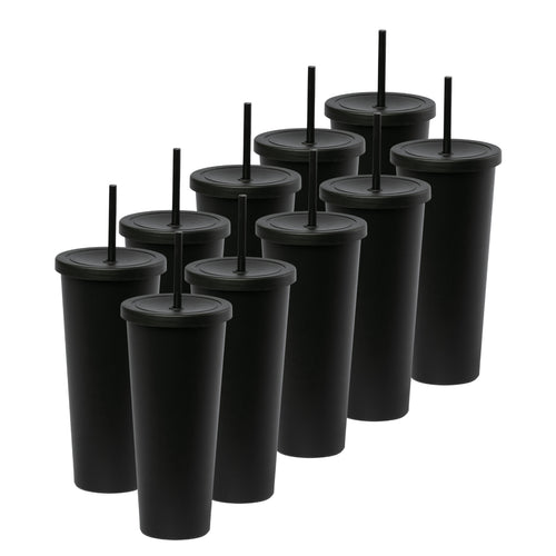 Kit de 10 Vasos ROCKET 34 OZ tapa giratoria y popote