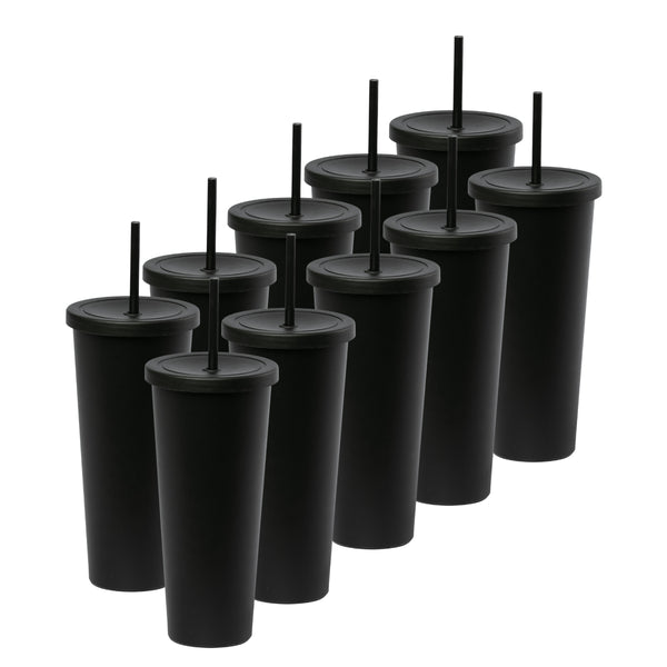Kit de 10 Vasos ROCKET 34 OZ tapa giratoria y popote