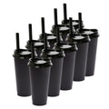 Kit de 10 Vasos MOON 24 OZ tapa y popote ancho