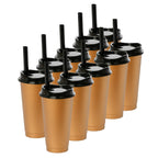 Kit de 10 Vasos MOON 24 OZ tapa y popote ancho