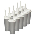 Kit de 10 Vasos MOON 24 OZ tapa y popote ancho