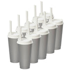 Kit de 10 Vasos MOON 24 OZ tapa y popote ancho