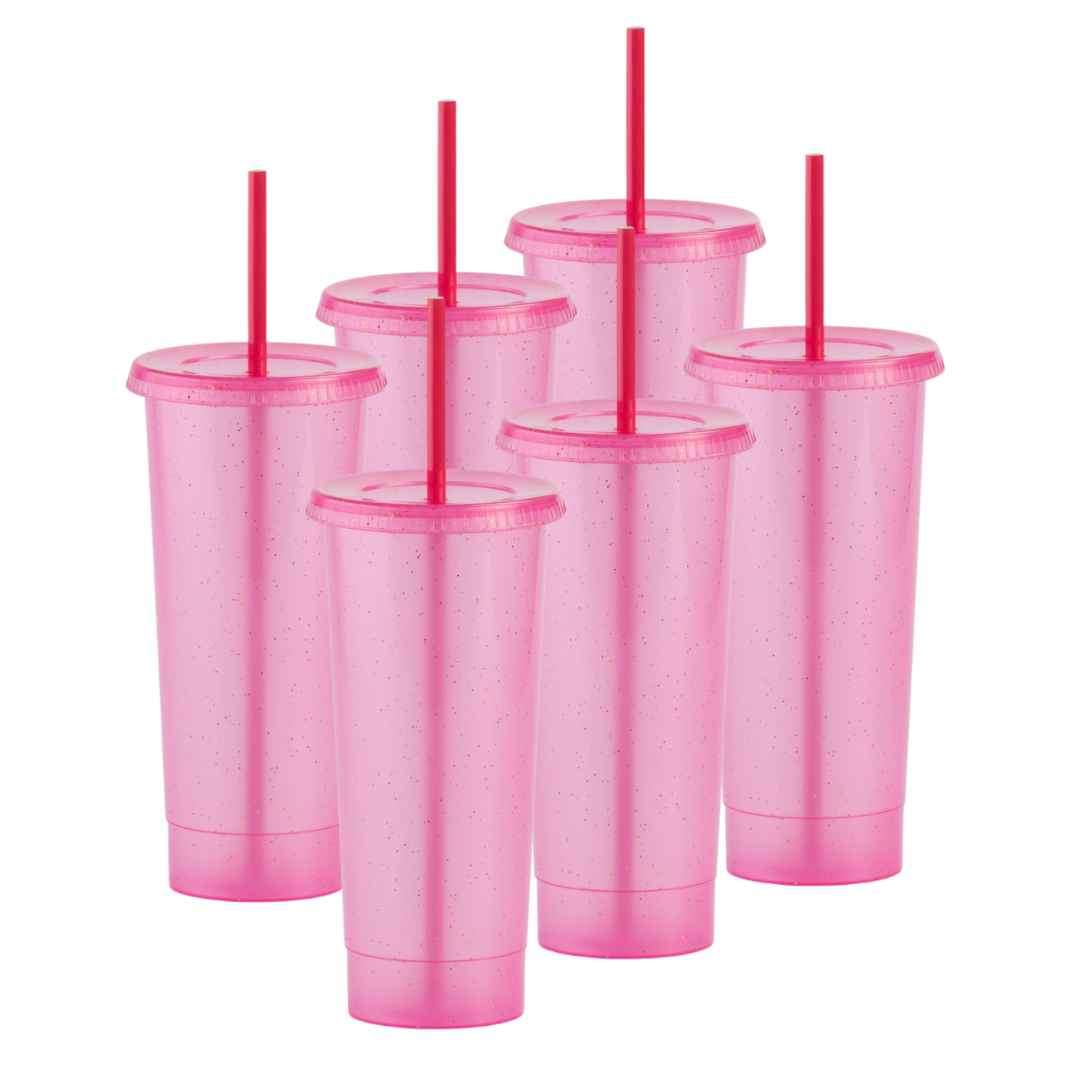 Kit de 6 Vasos STELLAR 34 OZ tapa plana y popote