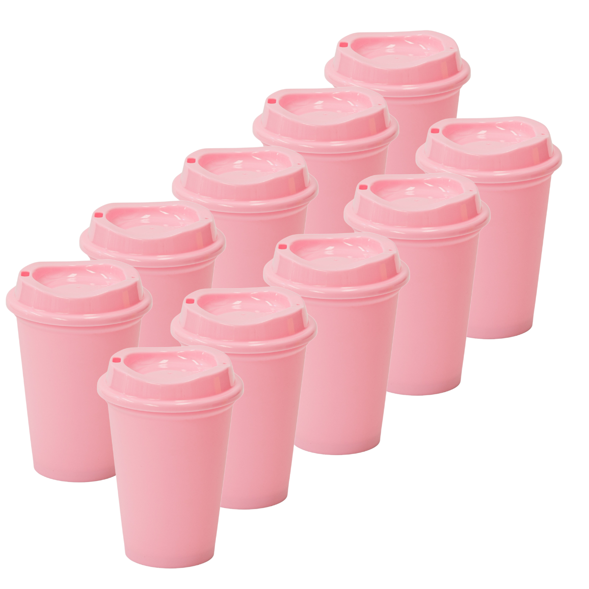 Kit de 10 Vasos STAR 12 OZ con tapa cafetera