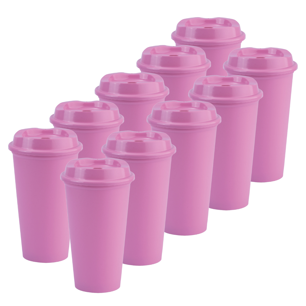 Kit de 10 Vasos STAR 16 OZ con tapa cafetera