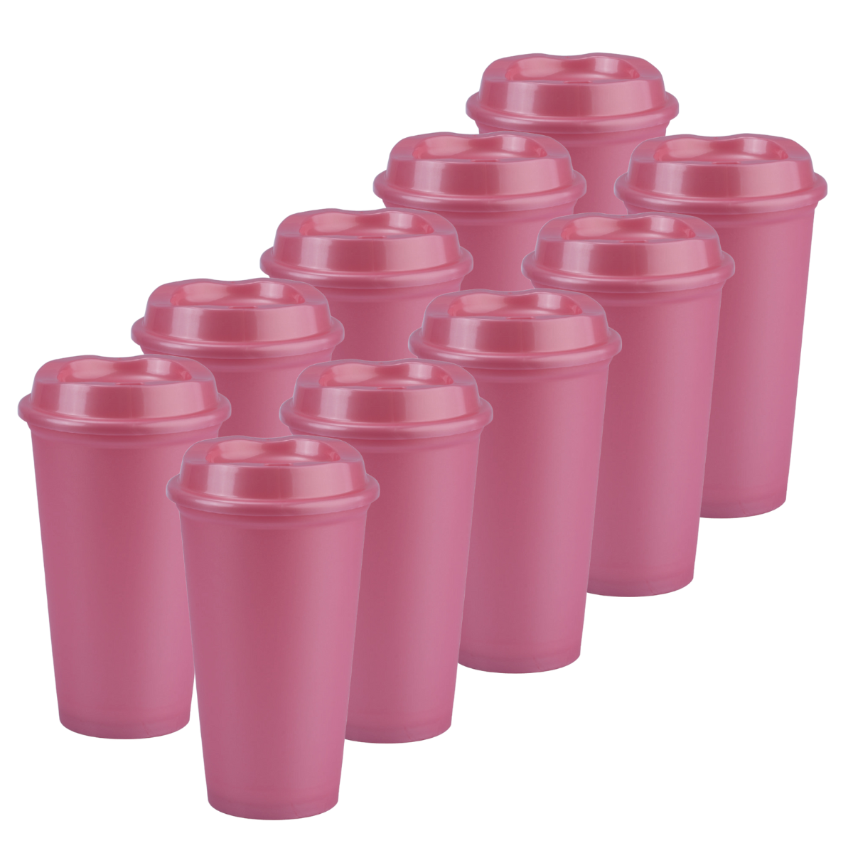Kit de 10 Vasos STAR 16 OZ con tapa cafetera