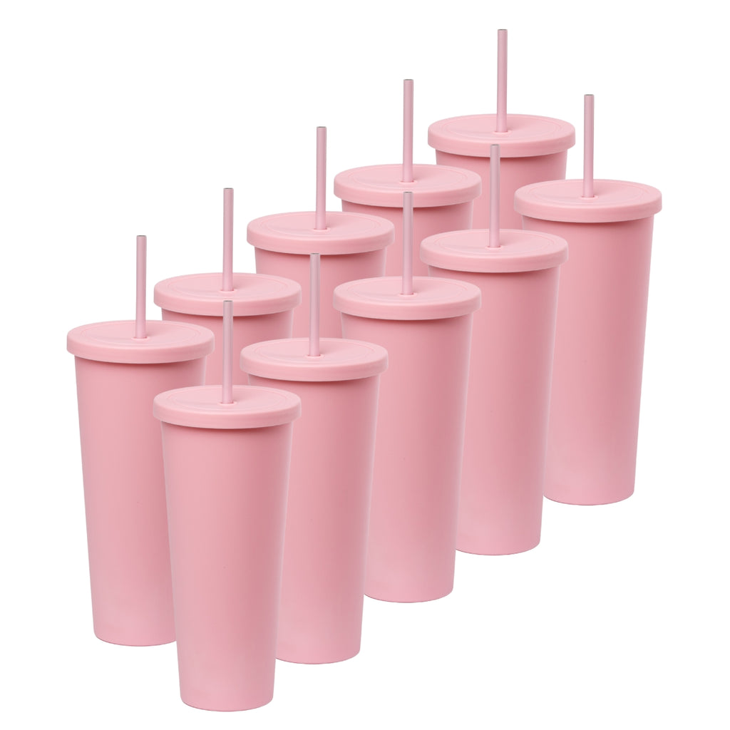 Kit de 10 Vasos ROCKET 34 OZ tapa giratoria y popote