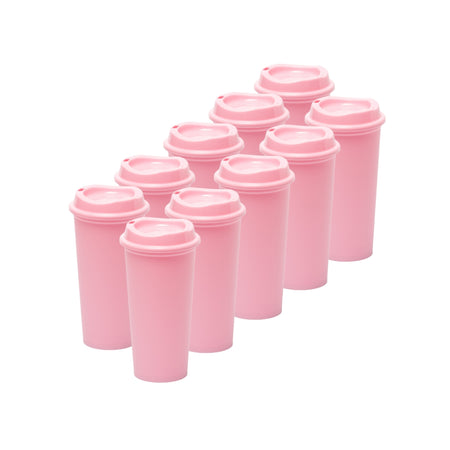 Kit de 10 Vasos STAR 20 OZ con tapa cafetera