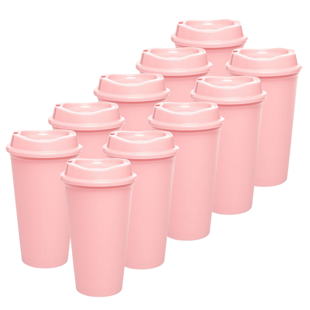 Kit de 10 Vasos STAR 16 OZ con tapa cafetera