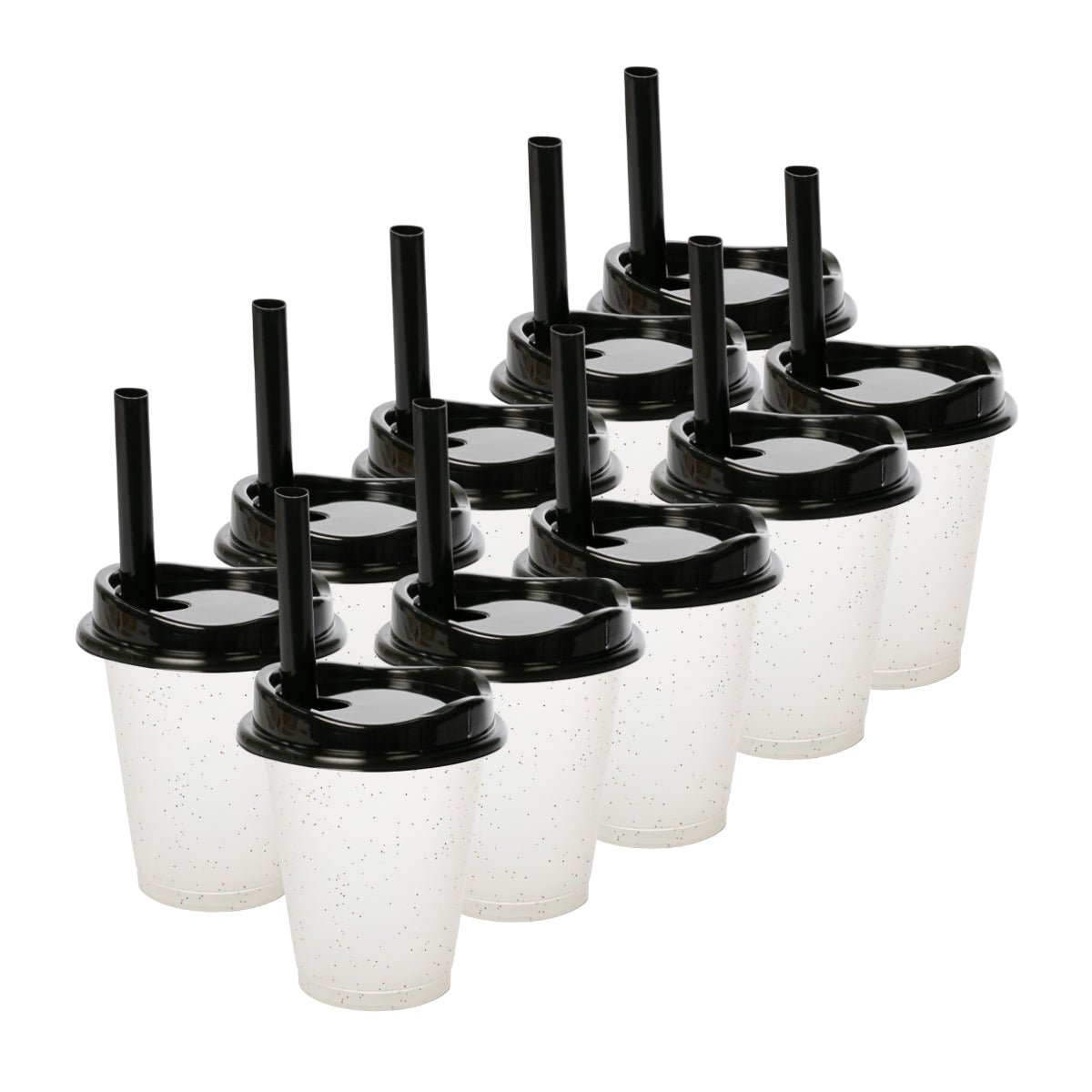 Kit de 10 Vasos MOON 16 OZ tapa y popote ancho