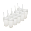 Kit de 10 Vasos MOON 16 OZ tapa y popote ancho