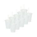 Kit de 10 Vasos SUN 16 OZ tapa plana y popote