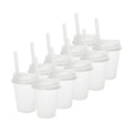 Kit de 10 Vasos MOON 16 OZ tapa y popote ancho