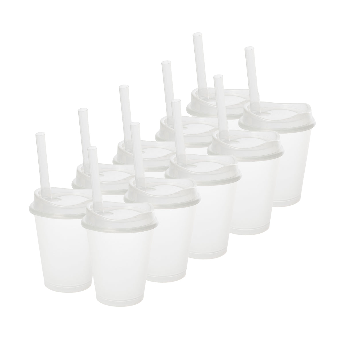 Kit de 10 Vasos MOON 16 OZ tapa y popote ancho