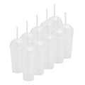 Kit de 10 Vasos SATURN 16 OZ tapa domo y popote