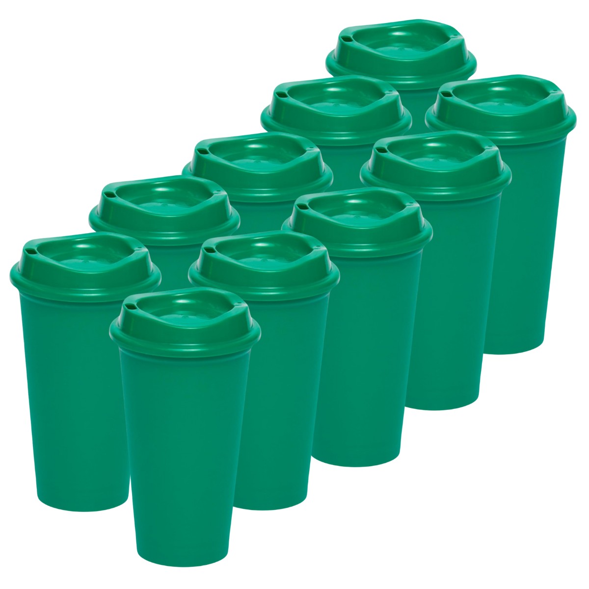 Kit de 10 Vasos STAR 16 OZ con tapa cafetera
