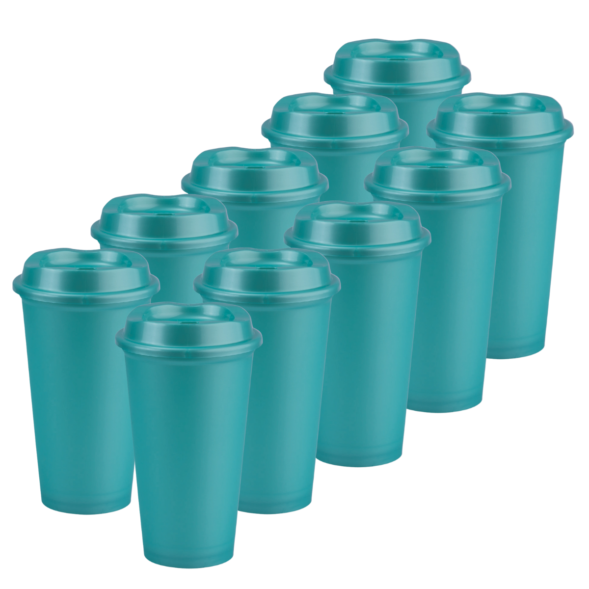 Kit de 10 Vasos STAR 16 OZ con tapa cafetera